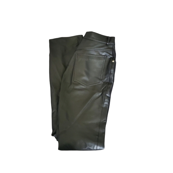 RedHead Black Faux Leather Straight Jeans Size 8 - Picture 3 of 7